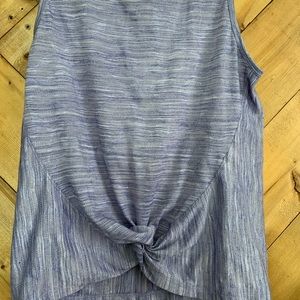 Purple twist front athletic top
